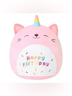 Happy Birthday Cat Plushies Pillow